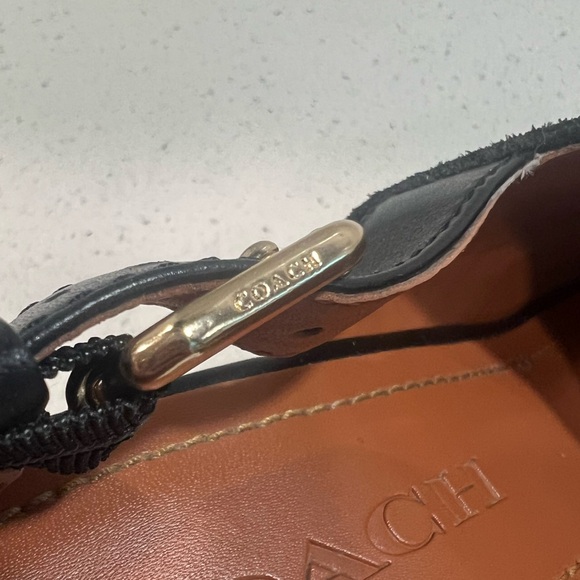 Coach, black suede block heel size 8 - Picture 6 of 7